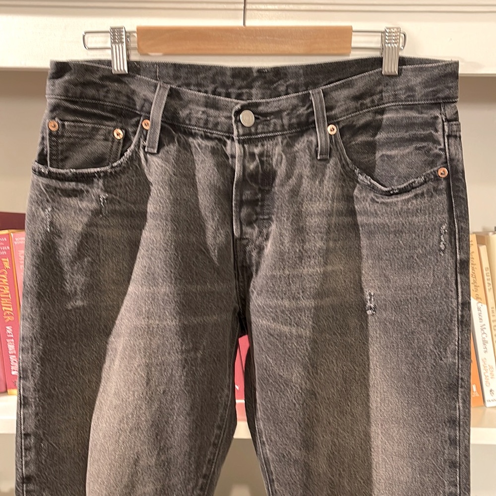 Levi's 501 CT Customized and Tapered Jeans. Premium Selvedge Denim.